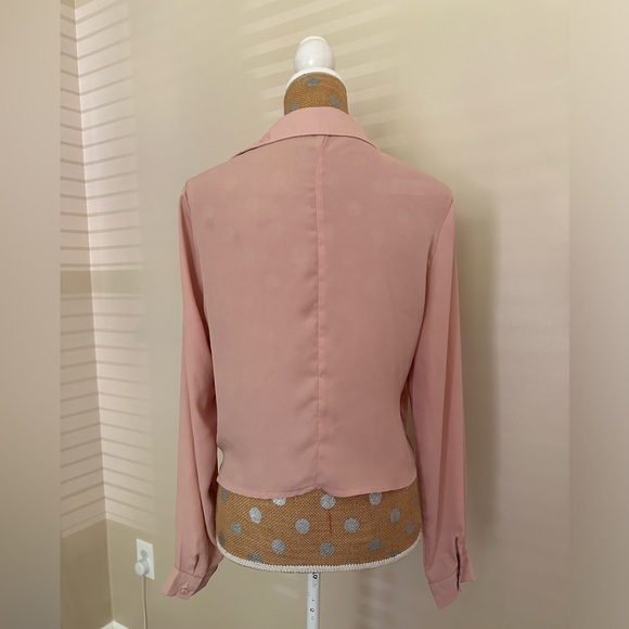 Missguided Pink Blush Wrap Blouse - Picture 4 of 6